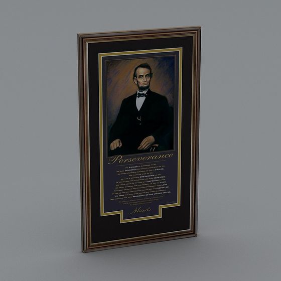 Lincoln Portrait 3D Model