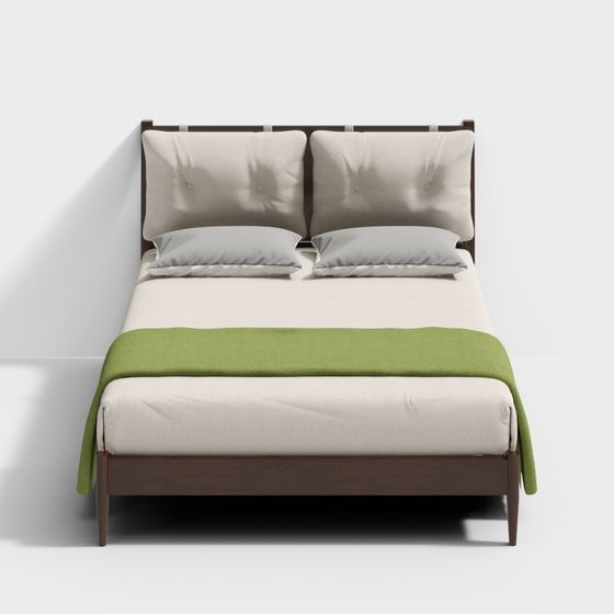 Modern Minimalist Bed 3D model