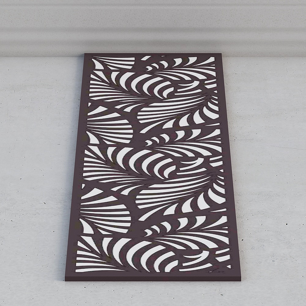 Abstract Ripple Partition 3D model for Modern Design