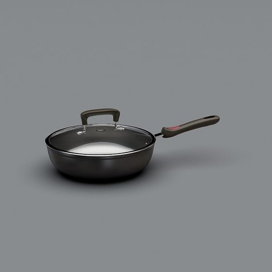 Realistic Low-Poly Frying Pan 3D model