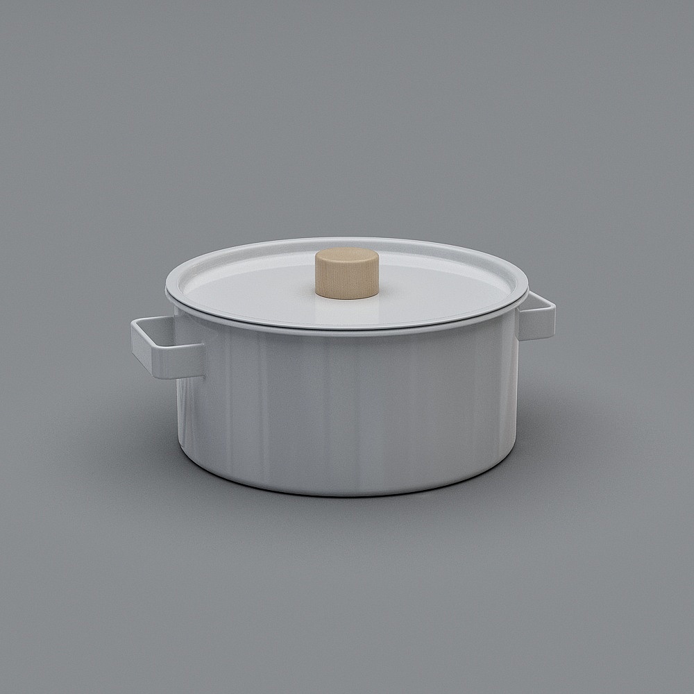 Minimalist Cooking Pot 3D model for Creative Projects
