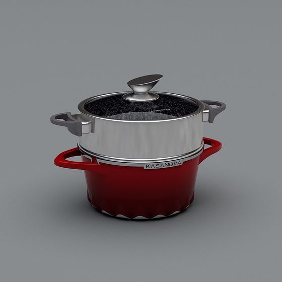 鍋+蓋キャセロールWTスタイルガラス蓋+SSスチーマー