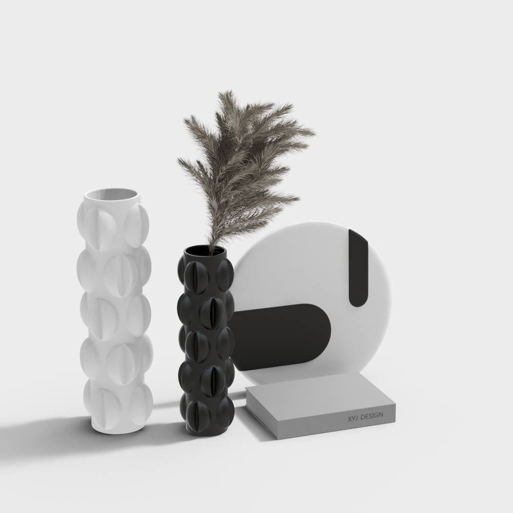 Combinazione di ornamenti vasi moderni