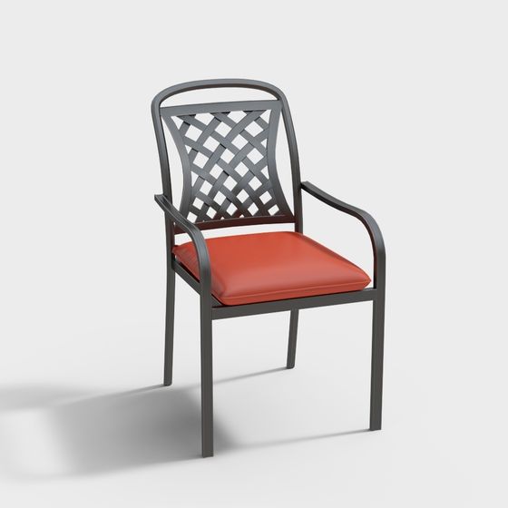 Stylish Metal Chair 3D Model for Modern Interiors