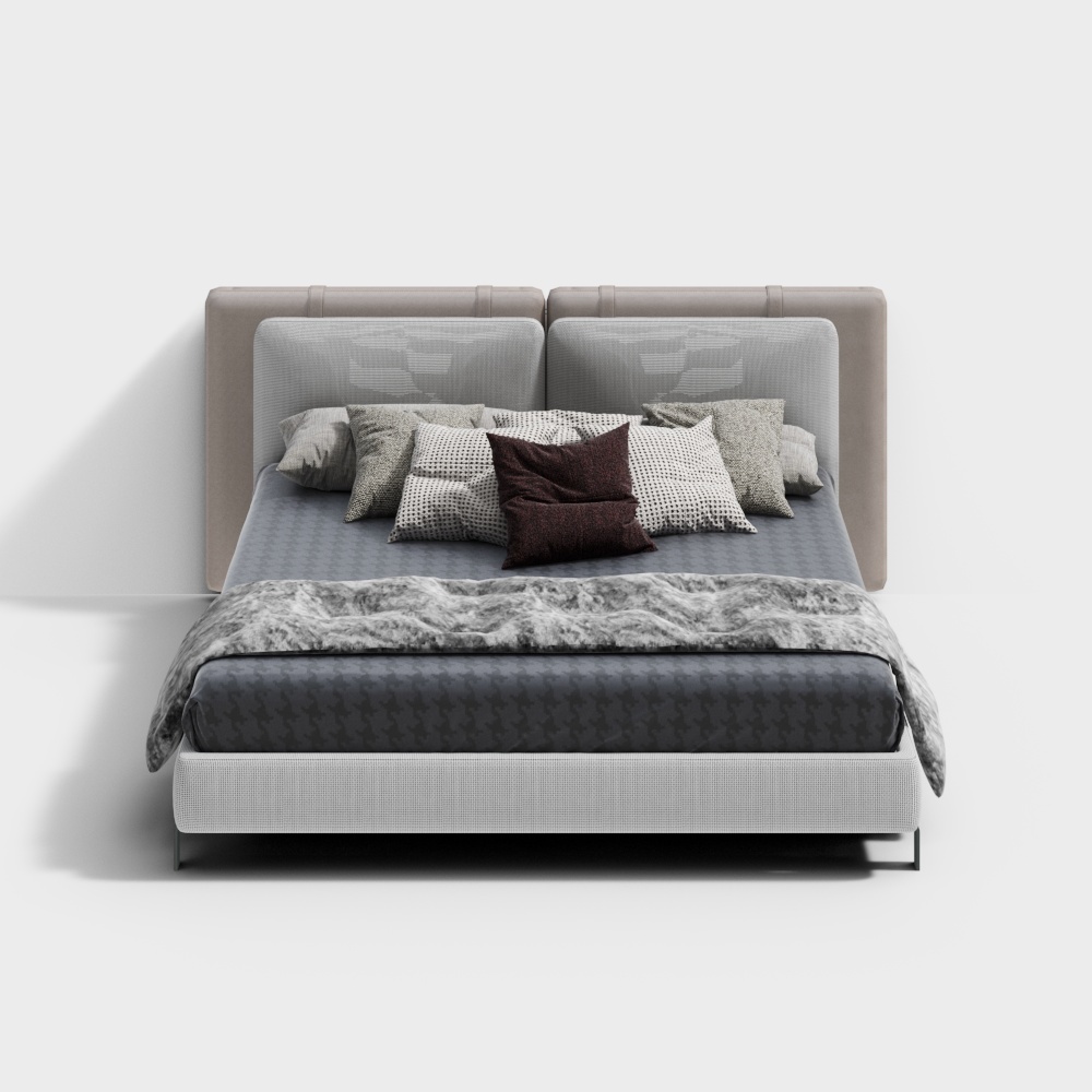 Cama doble moderna Minotti