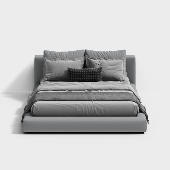 Elegant Minimalist 3D Bed Model