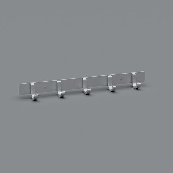 Minimalist 5 Hook Wall Rack 3D model