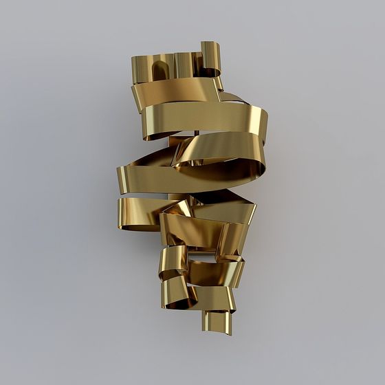 Spiral Metal Sculpture 3D model