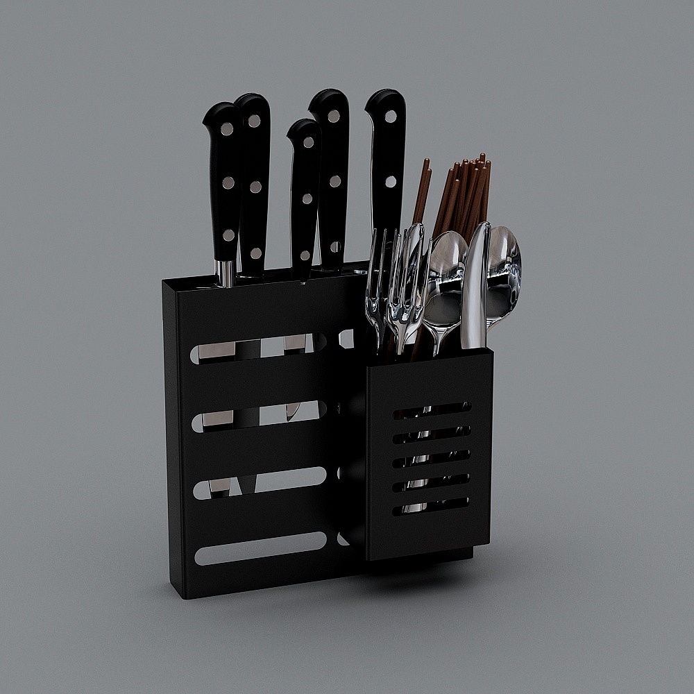Modern Minimalist Kitchen Knife Storage Rack 3D model