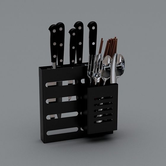 Modern Minimalist Kitchen Knife Storage Rack 3D model