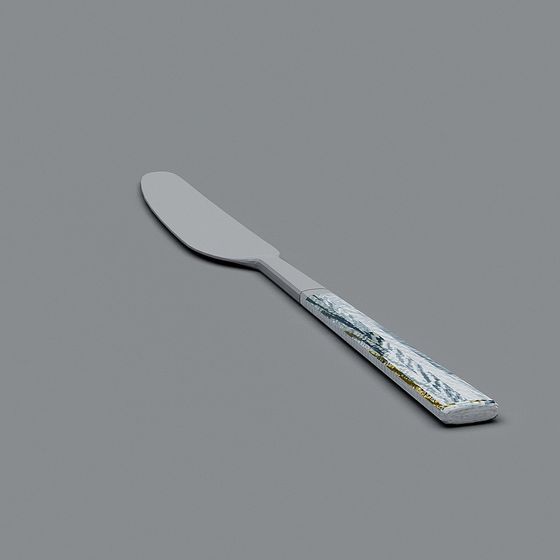 Elegant Low-Poly Knife 3D Model