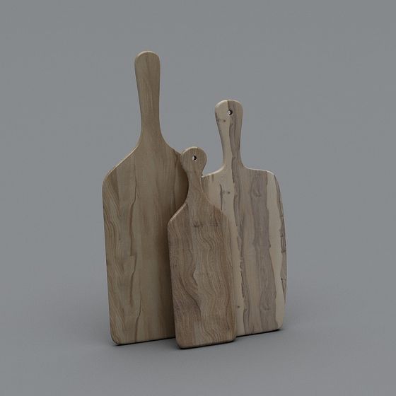 Stylish Low-Polygon Cutting Board 3D Model