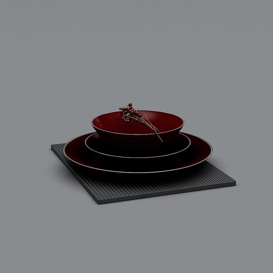 Elegant Dinnerware 3D model