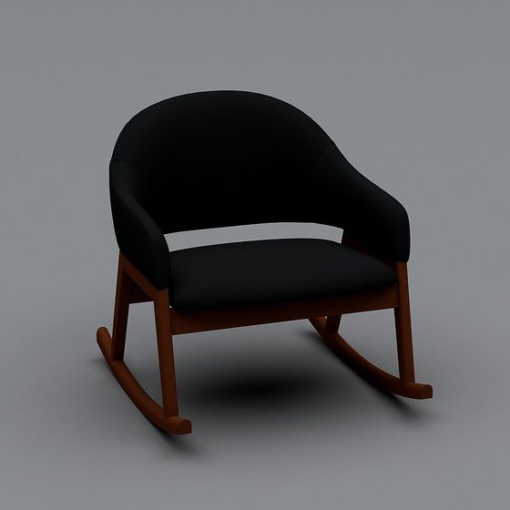 Unique Minimalist Rocking Chair 3D model