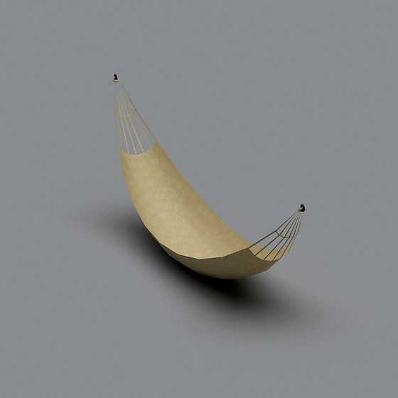 Elegant Low-Polygon Hammock 3D model