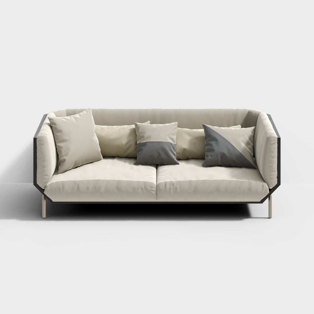 Shake Prism Modern Double Sofa