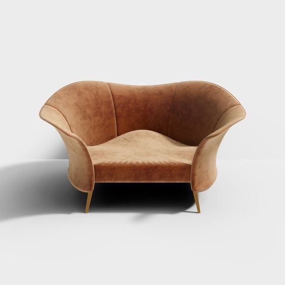 Stylish Shell Sofa 3D model for Contemporary Spaces
