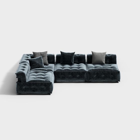 Modern Low-Poly Sofa 3D Model for Creative Spaces