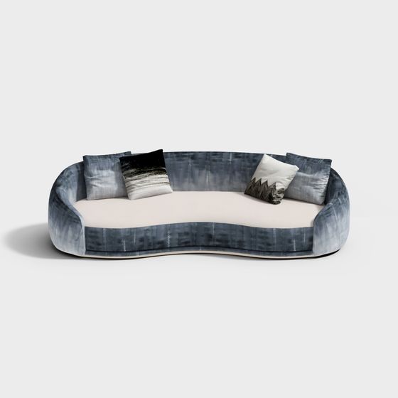 Streamlined Luxury Sofa 3D model