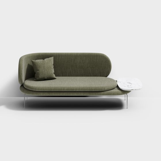 Green Sofa 3D model for Modern Interiors
