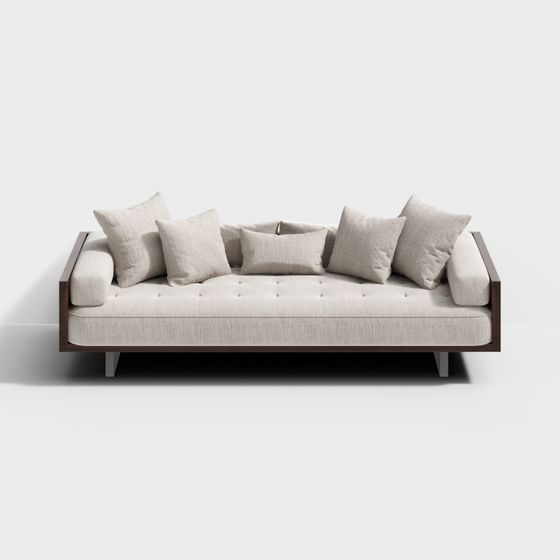 Stylish Low Poly 3D Sofa Model
