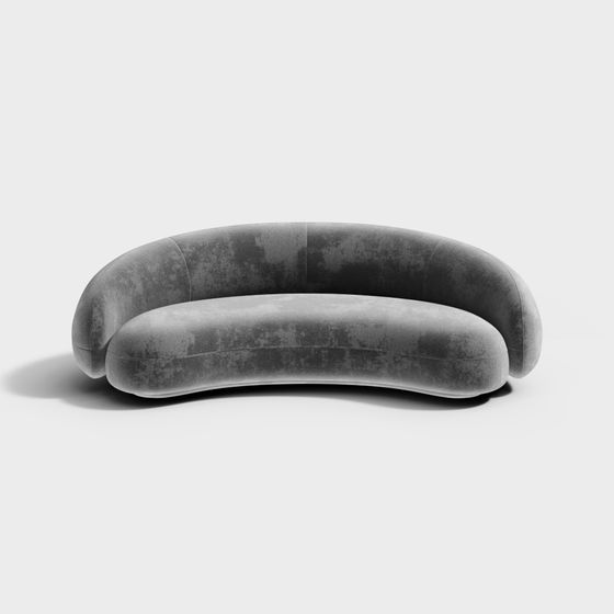 Elegant Low Polygon Sofa 3D model