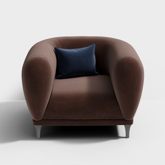 Luxurious Low-Poly Sofa 3D model for Modern Interiors