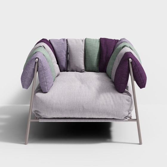 Colorblock Comfort Sofa 3D model