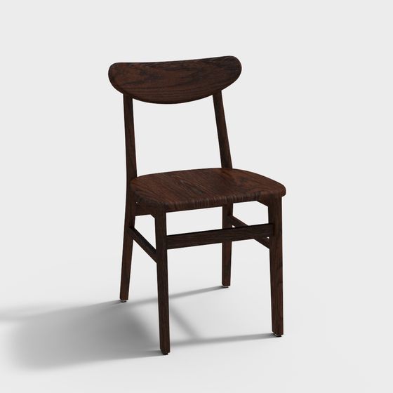 Elegant Low-Polygon Chair 3D model