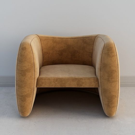 Chic Modern Armchair 3D model for Cozy Spaces