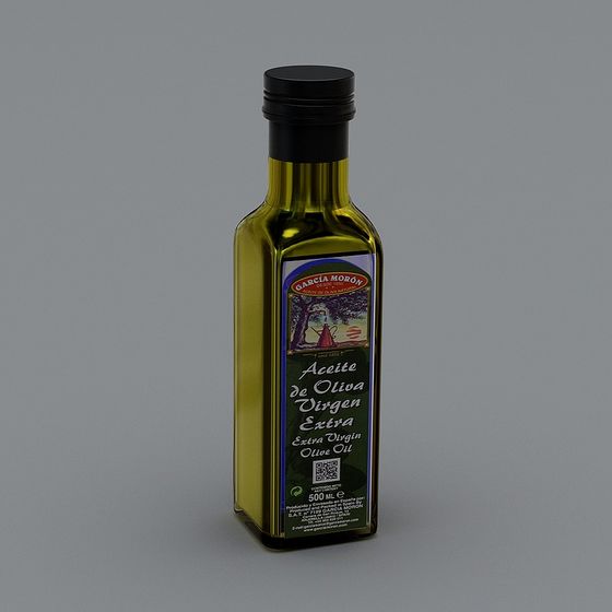 Realistic Olive Oil Bottle 3D Model