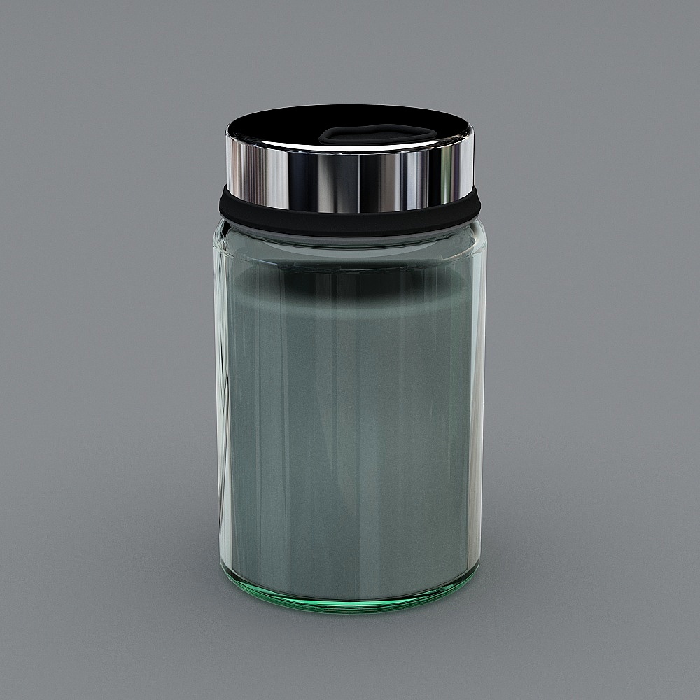 Elegant Low-Poly Glass Storage Jar 3D model