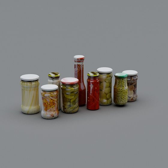 Stylish Golden Seasoning Bottle 3D Model