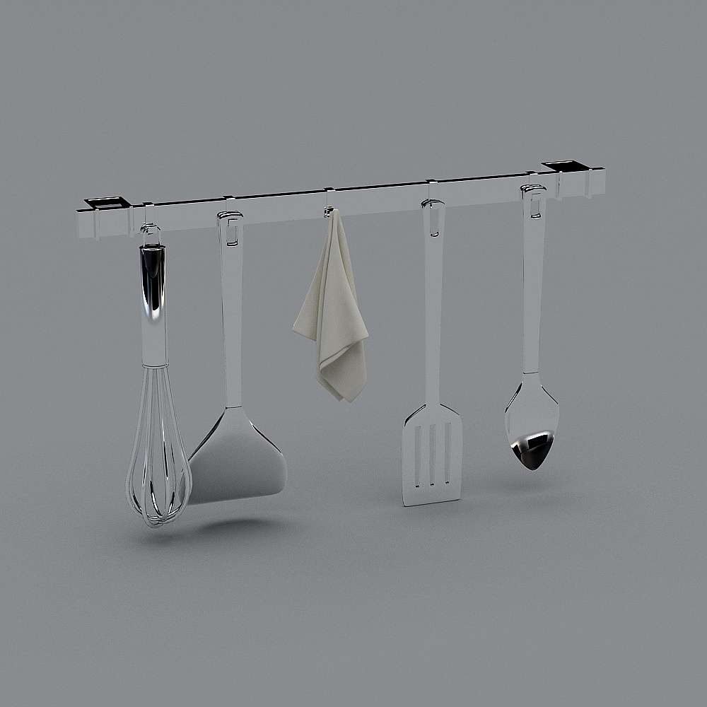 Stylish Low-Poly Kitchen Utensils 3D model
