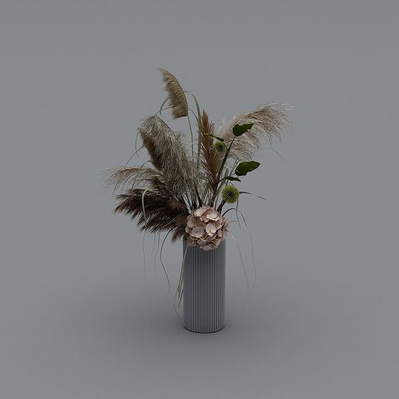 Nature's Melody Low-Poly Vase 3D Model