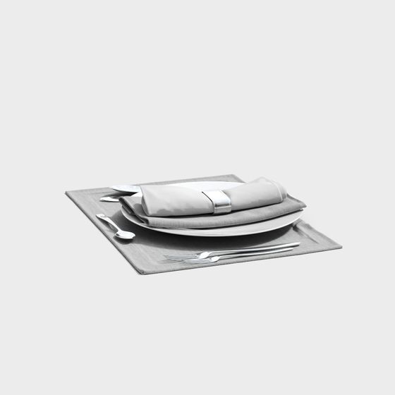 Elegant Dining Table Setup 3D model