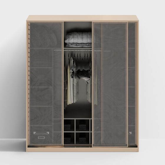 Minimalist Wardrobe 3D Model for Modern Homes