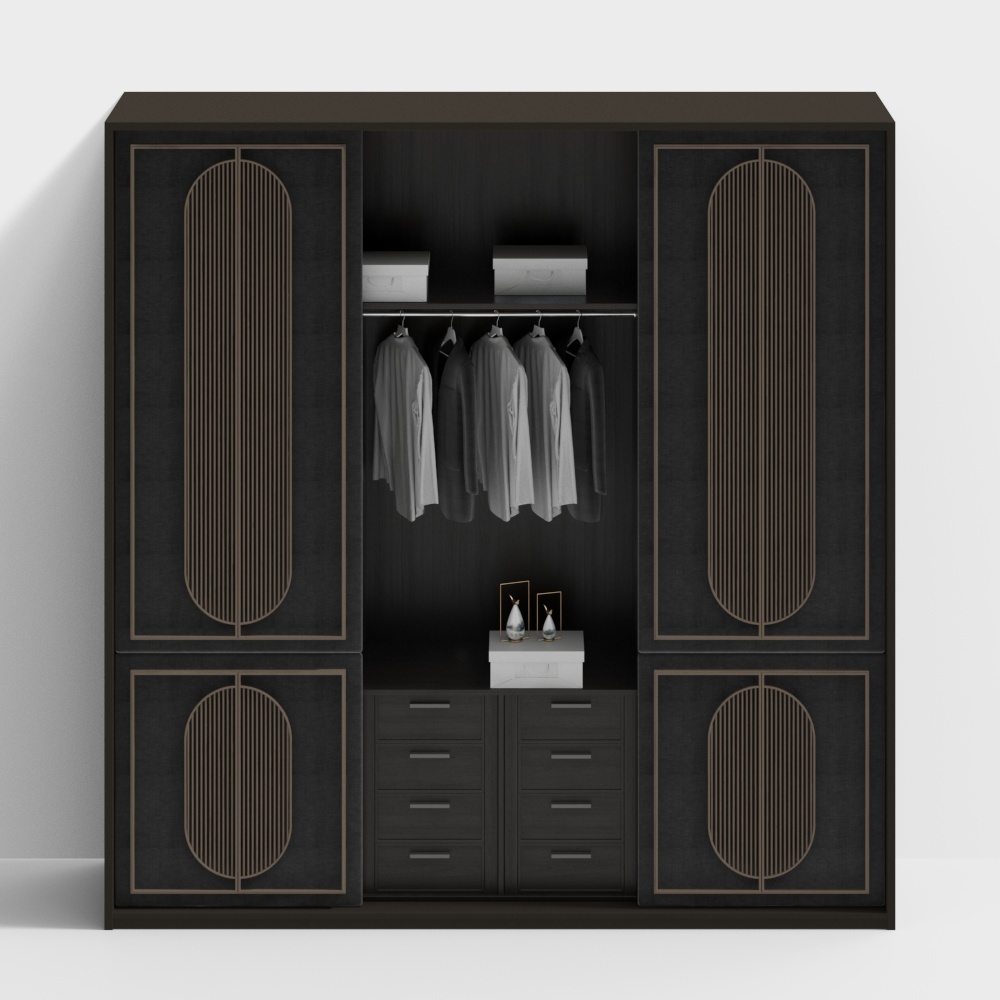 Art Deco Wardrobe 3D model