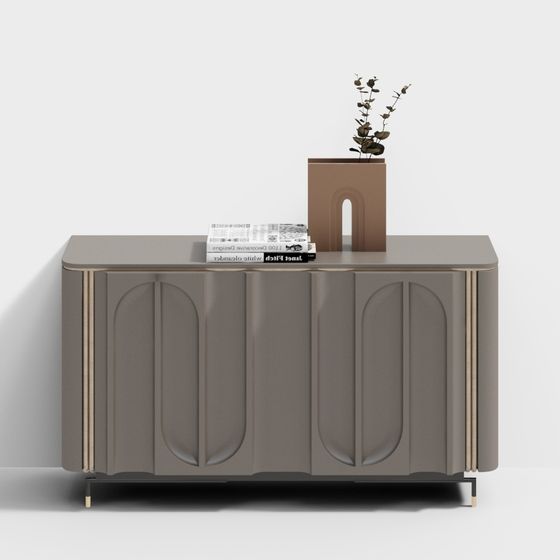 Stylish Minimalist Art Cabinet 3D model