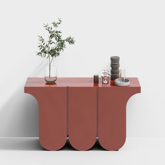 Streamlined Side Table 3D model