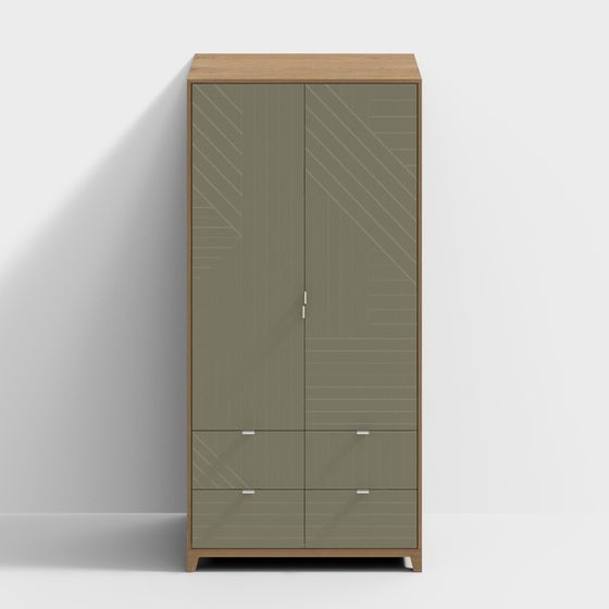 Urban Elegance Wardrobe 3D model for Modern Interiors