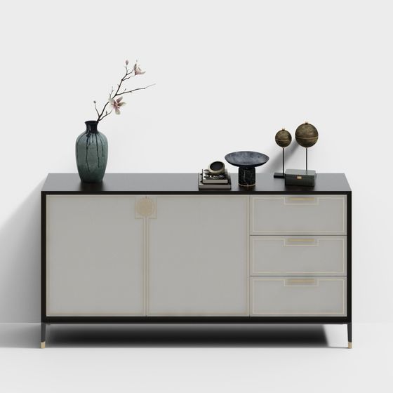 Nouveau style chinois - cabinet d'entrée décoratif