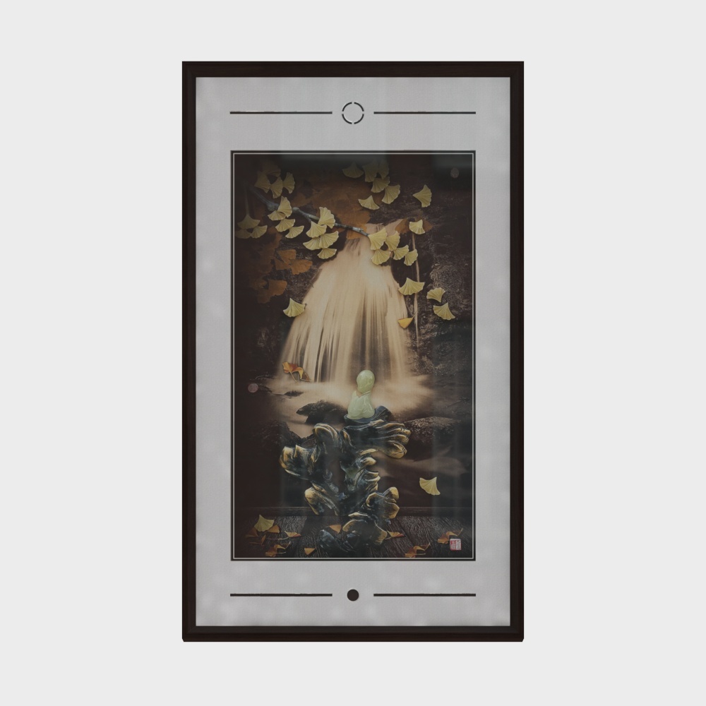 Jane on - New Chinese jade carving - Xuanguan decorative painting - Zen (with lights)