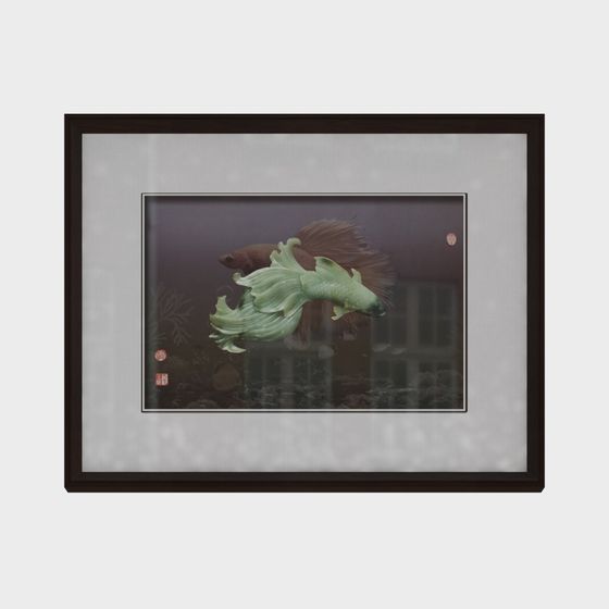 Dreamy Twin Fish 3D Model for Creative Projects