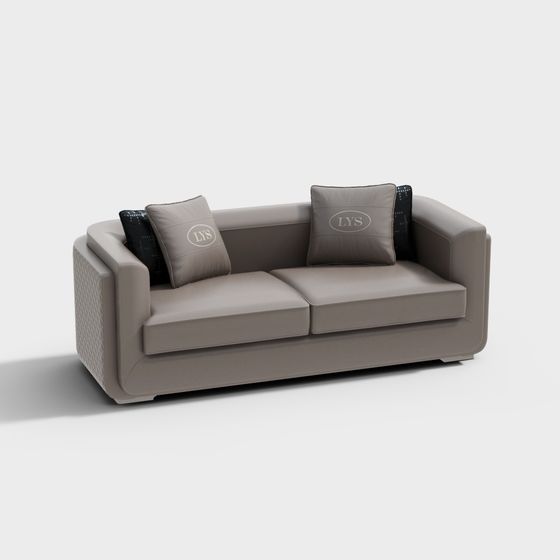 Urban Comfort Low-Poly Sofa 3D model