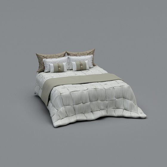 Modern Minimalist Bed 3D model