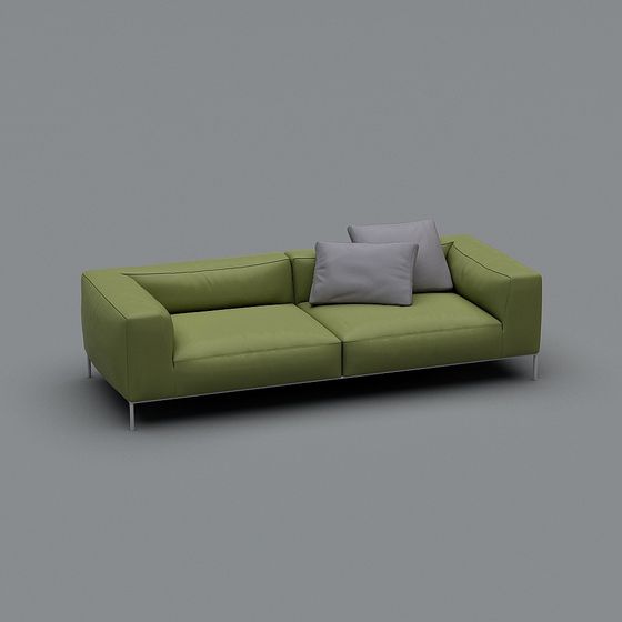 Stylish Low-Poly Sofa 3D Model for Modern Interiors