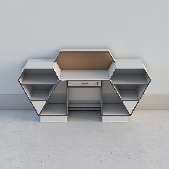 Geometric Desk 3D model - Modern Design