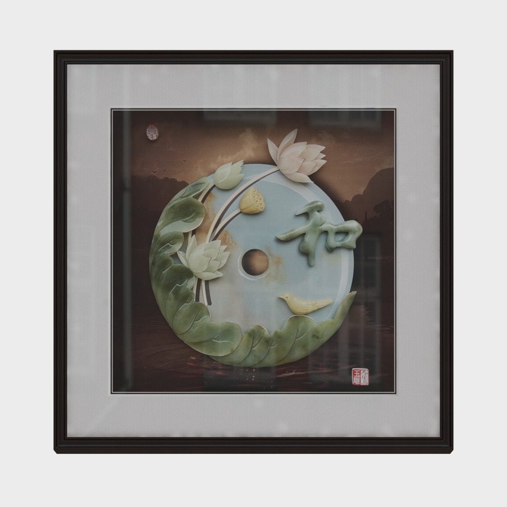 Jane on - new Chinese jade carvings - Xuanguan decorative paintings - and