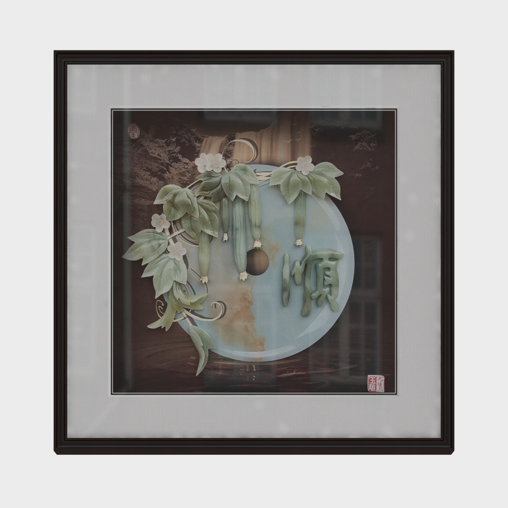 Jane on - new Chinese jade carving - Xuanguan decorative painting - Shun